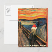 kerstgeschreeuw feestdagenkaart (Voorkant / Achterkant)