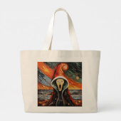 kerstgeschreeuw grote tote bag (Achterkant)