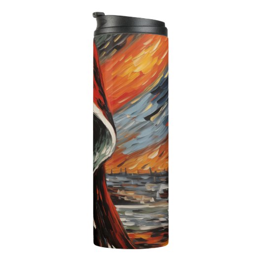 kerstgeschreeuw thermosbeker (Geroteerd rechts)