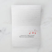 Kerstgeschrift met Baby voetafdrukken Kaart (Binnen)