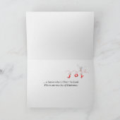 Kerstgeschrift met Baby voetafdrukken Kaart (Binnen)