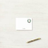  kerstgeschrokken monogram post-it® notes (Op bureau)