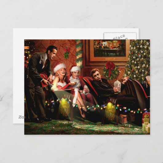 Kerstgesprek Feestdagenkaart (Voorkant / Achterkant)