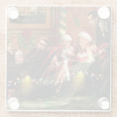 Kerstgesprek Glazen Onderzetter (Achterkant)