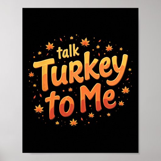 Kerstgesprek Kalkoen Met Mij Pompoen Poster (Voorkant)