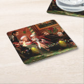 Kerstgesprek Kartonnen Onderzetters (Schuin)