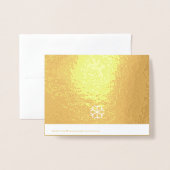 Kerstgestileerde script en sneeuwvlok foto goud folie kaarten (Met envelop)