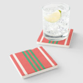 Kerstgestreept onderzetter (Zijkant)