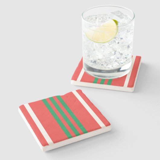 Kerstgestreept onderzetter (Zijkant)