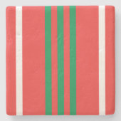 Kerstgestreept onderzetter (Voorkant)