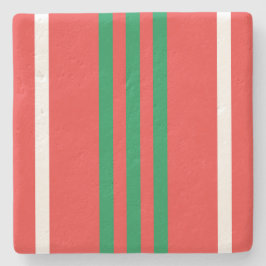 Kerstgestreept onderzetter