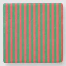 Kerstgestreept onderzetter
