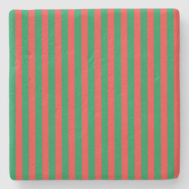 Kerstgestreept onderzetter