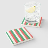 Kerstgestreept onderzetter (Zijkant)