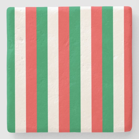 Kerstgestreept onderzetter (Voorkant)