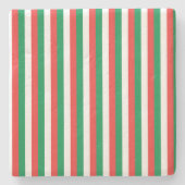 Kerstgestreept onderzetter (Voorkant)