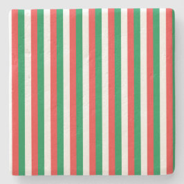 Kerstgestreept onderzetter