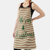Kerstgestreepte apron schort (Insitu)