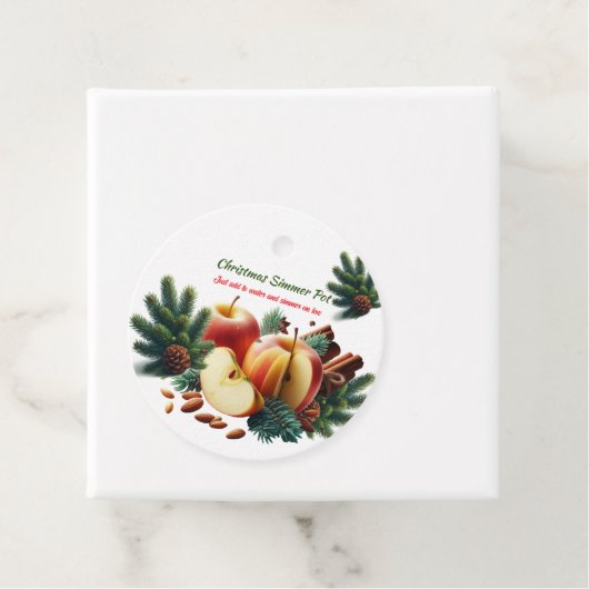 Kerstgeur Simmer Pot Bedankjes Labels (In situ)