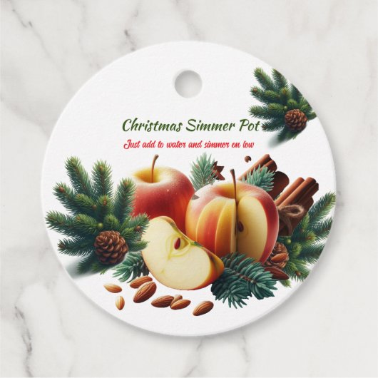 Kerstgeur Simmer Pot Bedankjes Labels (Voorkant)