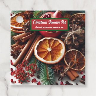 Kerstgeuren Simmerpot  Bedankjes Labels