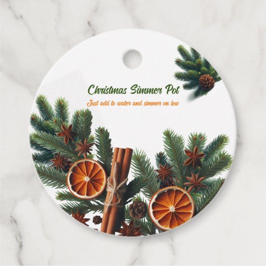 Kerstgeuren Simmerpot Bedankjes Labels (Voorkant)