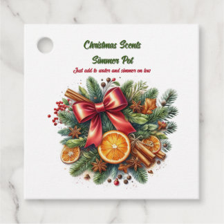 Kerstgeuren Simmerpot  Bedankjes Labels