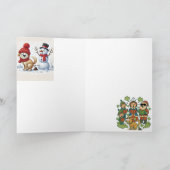 Kerstgeuren" Vintage-Style Grappig Feestdagen Kaart (Binnen)
