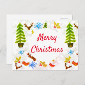 Kerstgevarenfeestseizoen Briefkaart (Voorkant / Achterkant)