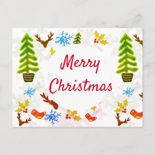 Kerstgevarenfeestseizoen Briefkaart (Voorkant)