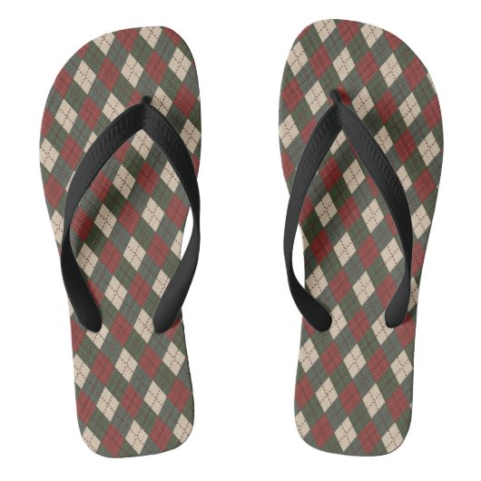 kerstgevecht teenslippers (Voetbed)