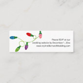 Kerstgevechtsweddenschap Website RSVP Mini Visitekaartje (Voorkant)