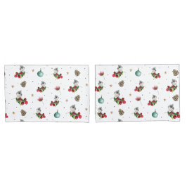 Kerstgevel Titmouse Winter Bird Pattern Kussensloop