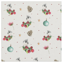 Kerstgevel Titmouse Winter Bird Pattern Stof