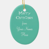 Kerstgeveljaloezie voor kerstgevarenversiering keramisch ornament (Achterkant)