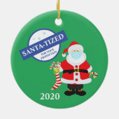 Kerstgevelmasker Santa Santa Santa-tized Funny Keramisch Ornament (Achterkant)