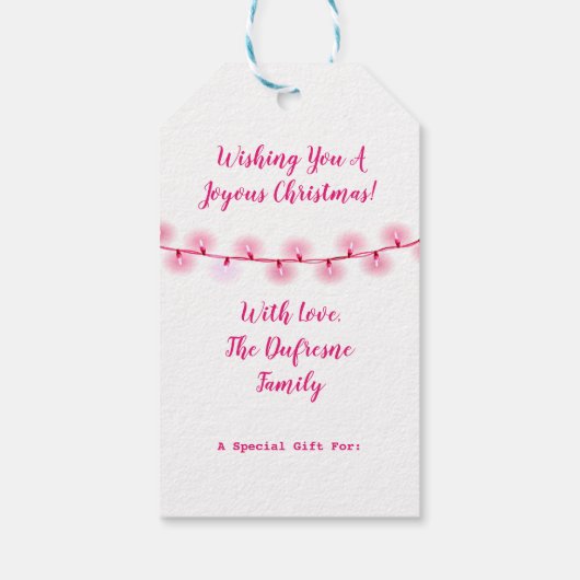 Kerstgevierd Cadeaulabel (Achterkant)