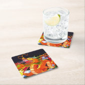 Kerstgevierd Chinees drakenland Kartonnen Onderzetters (Insitu)