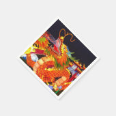 Kerstgevierd Chinees drakenland Servet (Hoek)