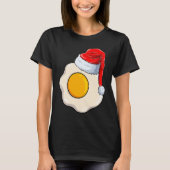 Kerstgevierde eieren met kersthat voor mannen K T-shirt (Voorkant)