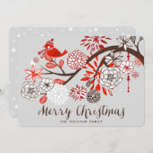 Kerstgevlekte Vlamvezel Kaart (Voorkant / Achterkant)