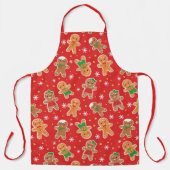 Kerstgevleugelde keuken voor feestdagen schort (Voorkant)