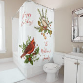 Kerstgevluchten, showgordijn douchegordijn (In situ)