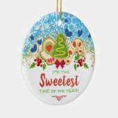 Kerstgevroren koekjes bakkerij winter keramisch ornament (Rechts)