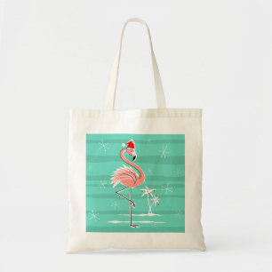 Kerstgevruchten stripe canvas tas