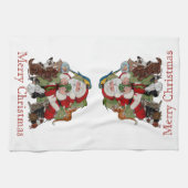 Kerstgezellen Dierenvriend voor kerstcadeaus Santa Theedoek (Horizontaal)