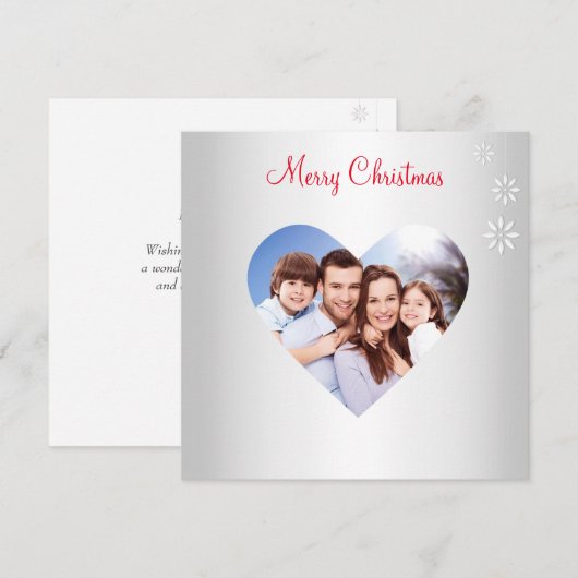 Kerstgezin Foto van Silver (Voorkant / Achterkant)