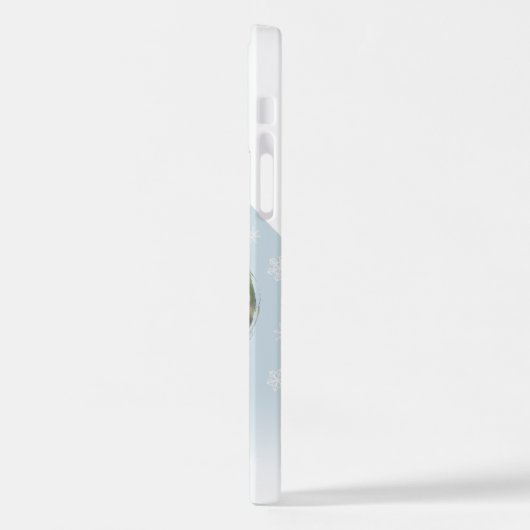 Kerstgezin Fotocollage Monogrammed iPhone Hoesje (Linkerkant)