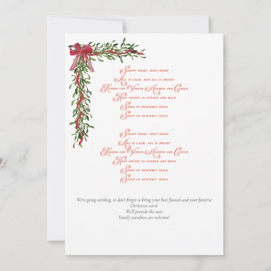 Kerstgezin Karaoke Kerk Karolendienst Kaart (Achterkant)