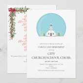 Kerstgezin Karaoke Kerk Karolendienst Kaart (Voorkant / Achterkant)